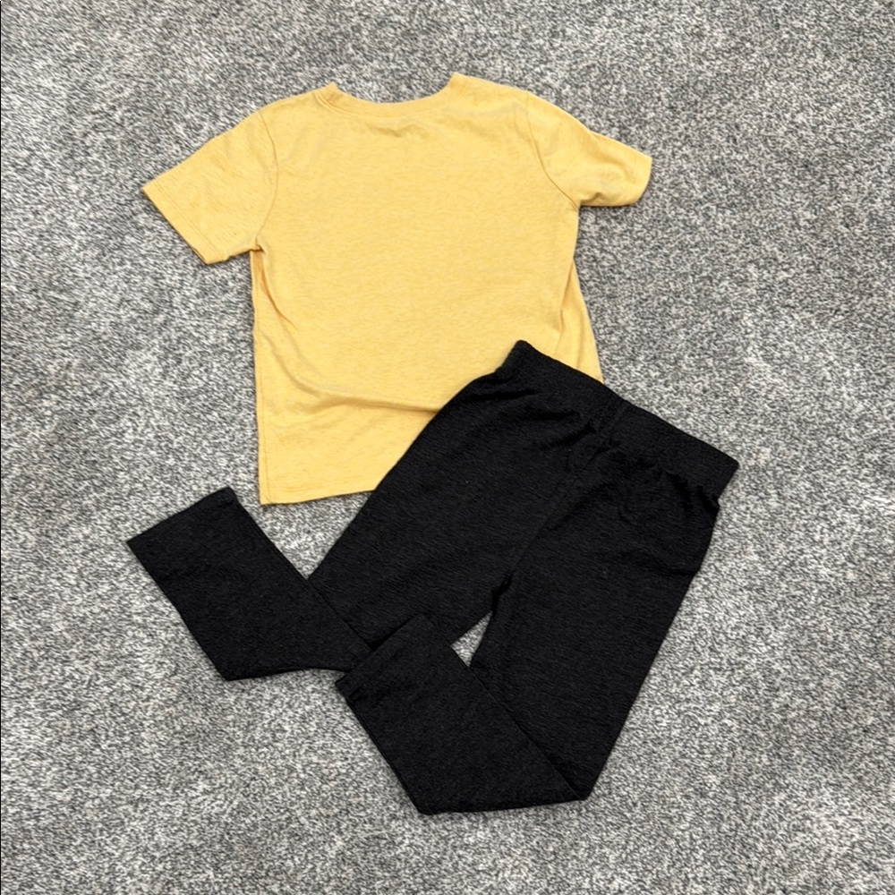 Yellow Dinosaur T-Shirt and Gray Pants Set - Picture 4 of 4